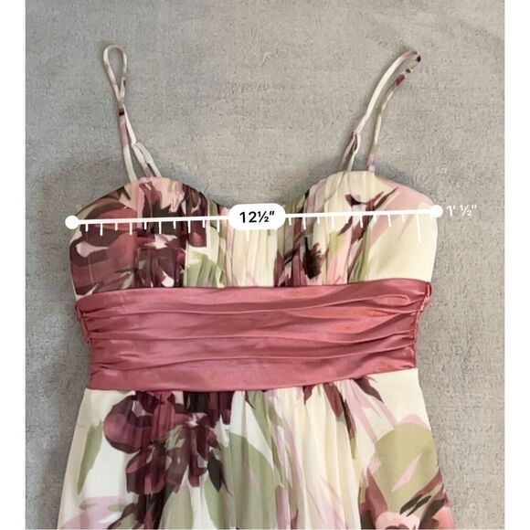 Women’s/Girls Floral Fit & Flare White/Pink Mini Dress XS 0 - Picture 8 of 11